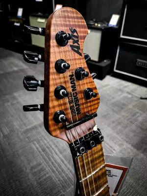 Ernie Ball Music Man - Axis Electric Guitar - Charcoal Cloud Quilt 6